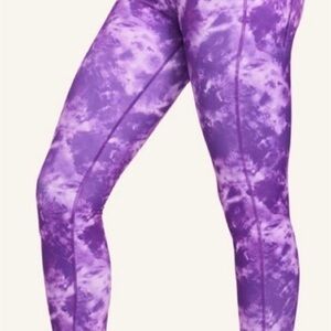 Peloton + Brittany Allen Purple Tie-Dye Leggings